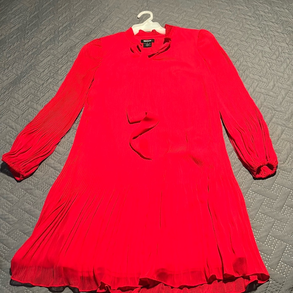 Red dress with bow